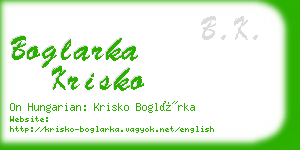 boglarka krisko business card